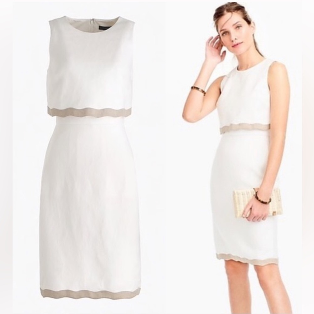 JCrew White Linen Dress